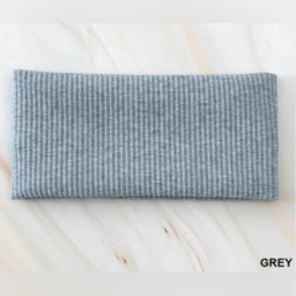 Zenana Gray Ribbed Knit Earwarmer, Gray